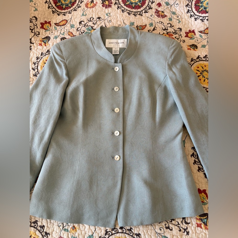 💥MoviNG sALe‼️NWT Jones New York Soft Sage Crepe Blazer Jacket.  Sz 6